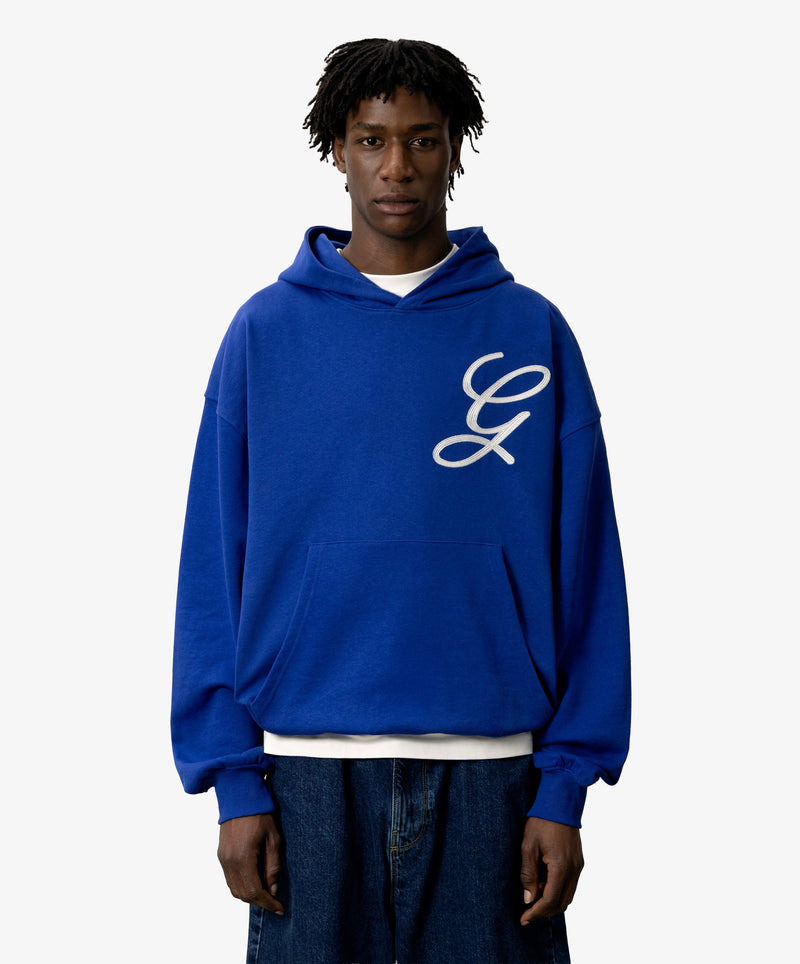 Love Script Hoodie Blue