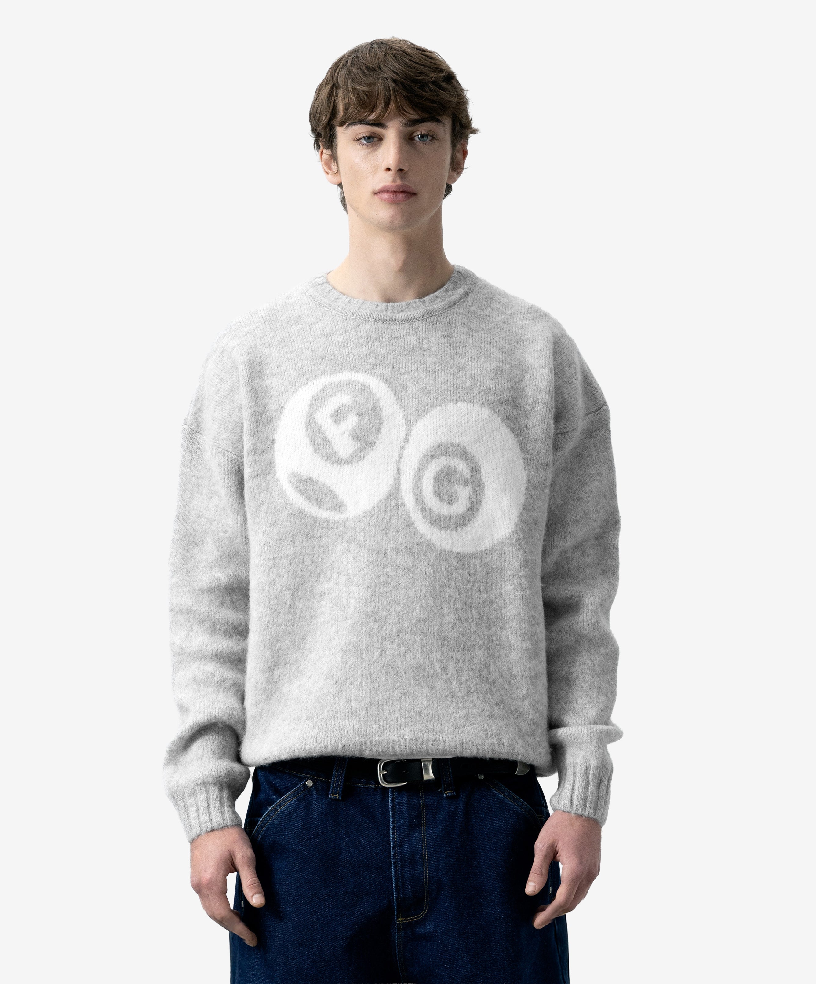 Billiard Knitted Sweater Light Grey