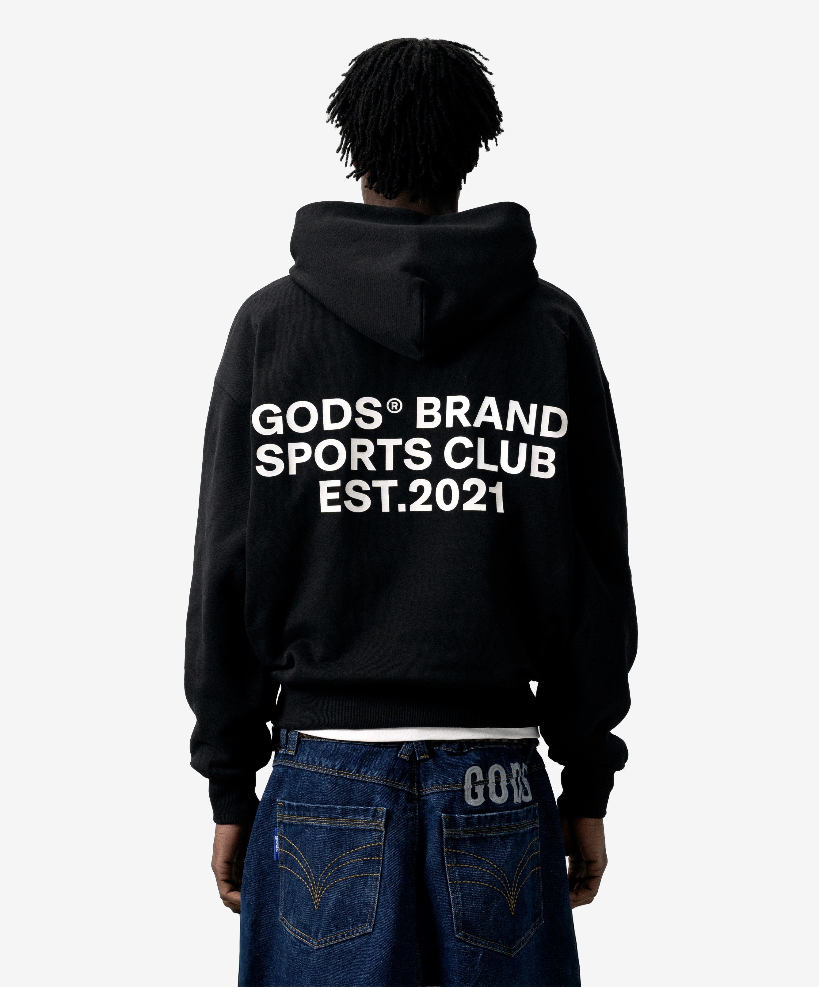 Gods® Brand Sports Club Hoodie Black