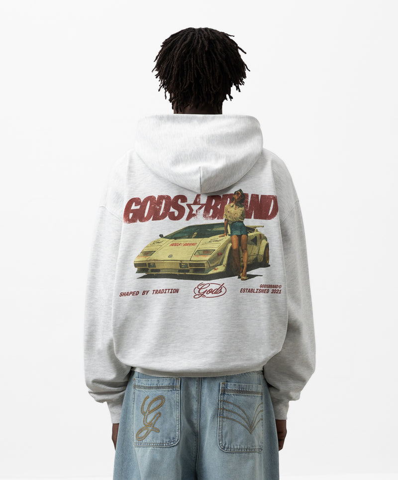 Sportscar Hoodie Grey Melange