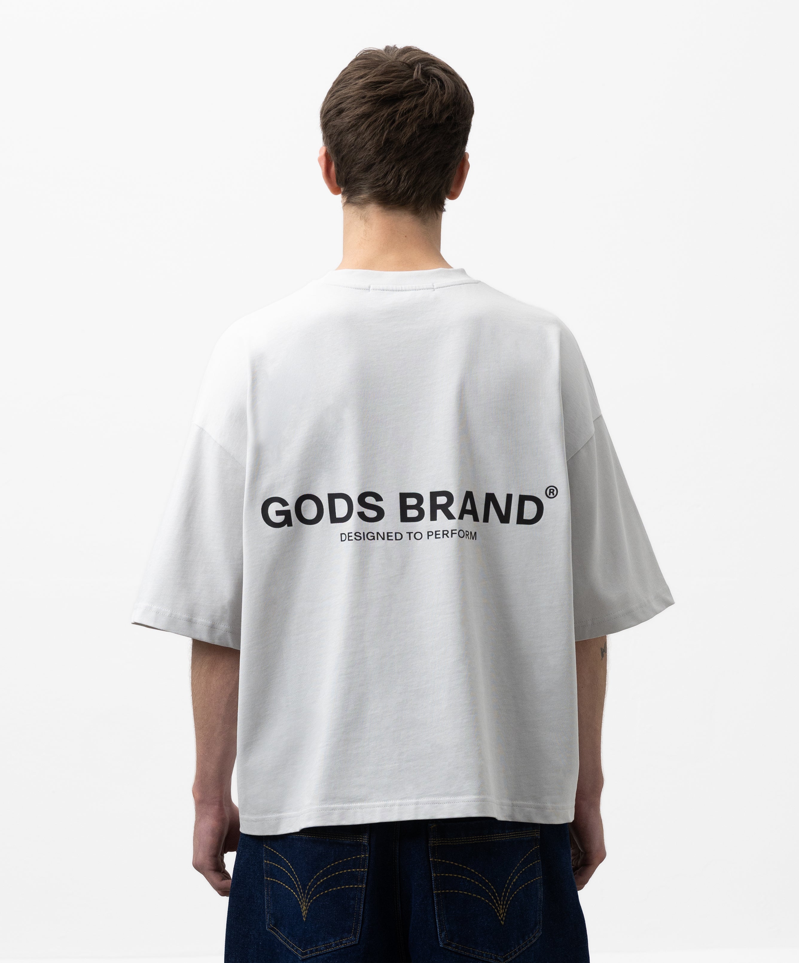 Performance Boxy Tee Light Grey