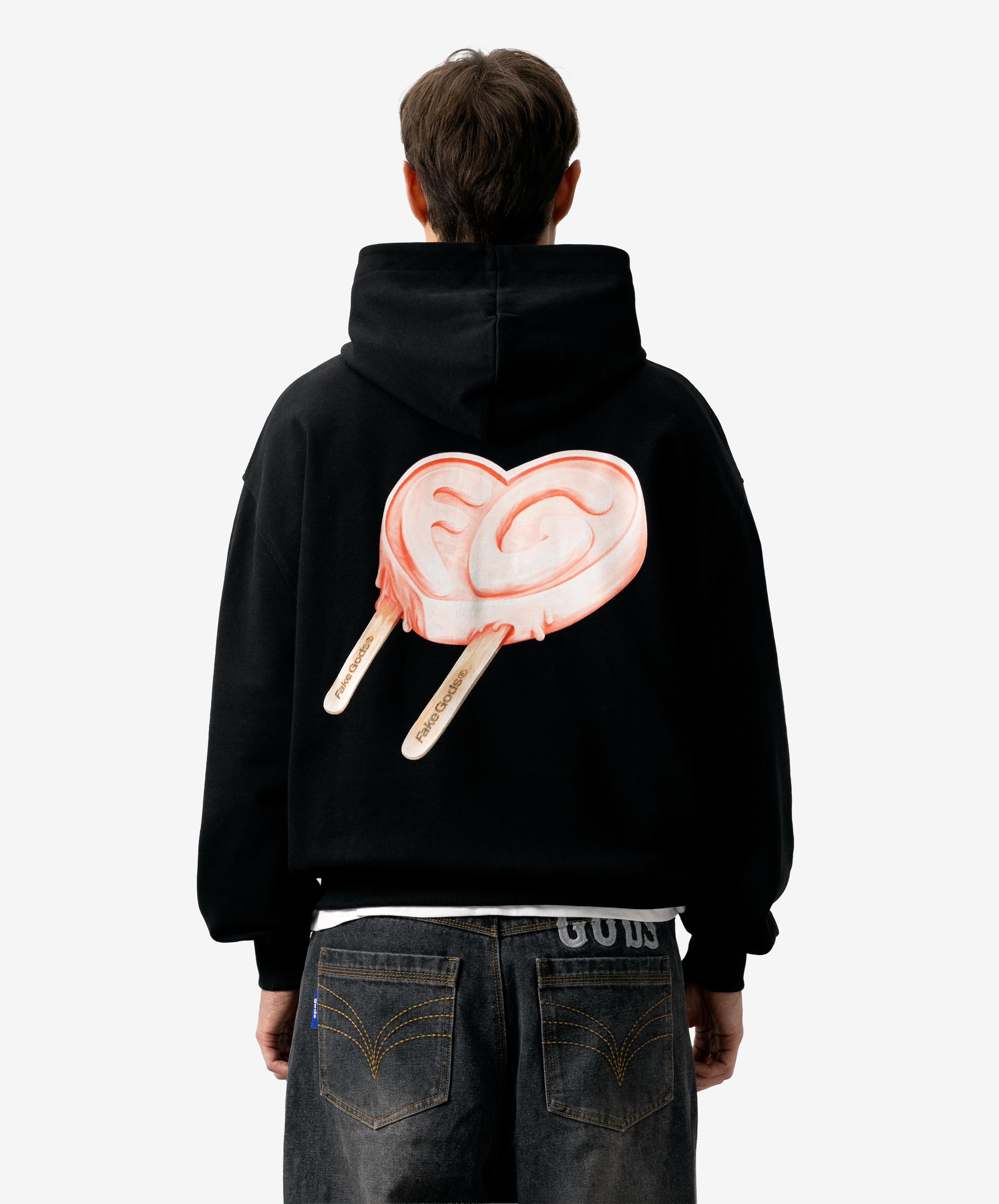 Iced Heart Hoodie Black