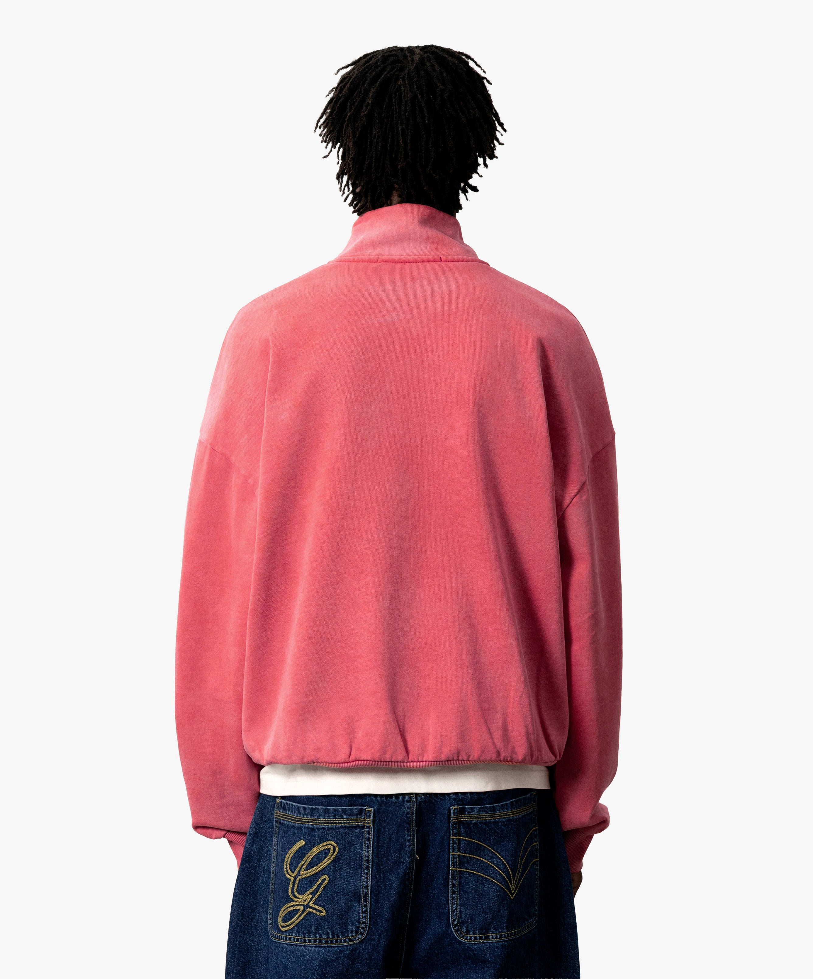 Gods Half Zip Washed Red