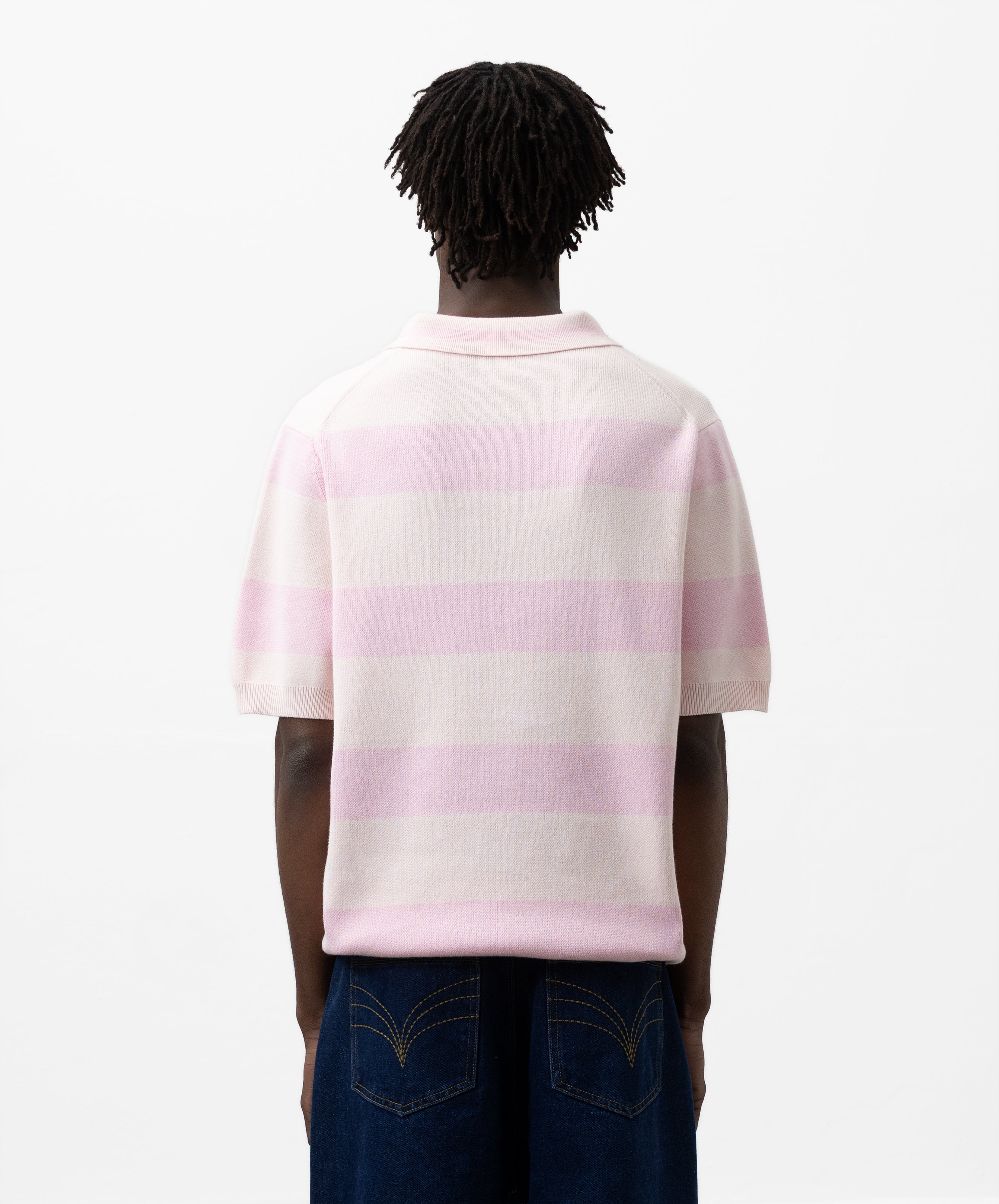 Striped Polo Rose