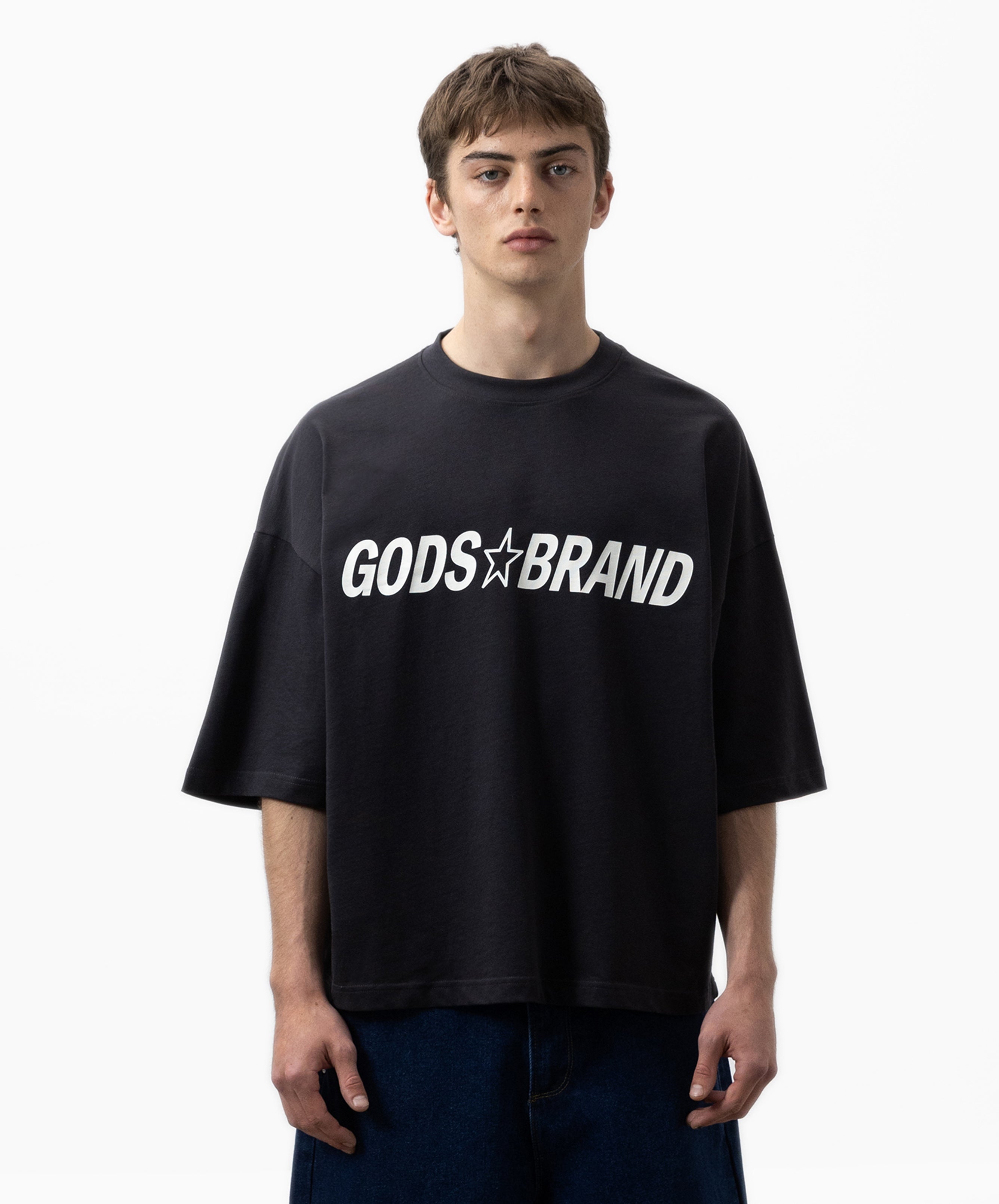 Gods Star Boxy Tee Black