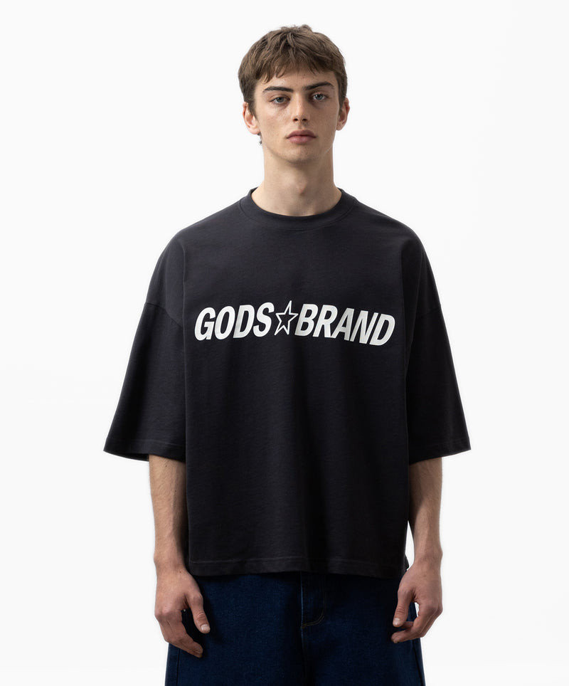 Gods Star Boxy Tee Black