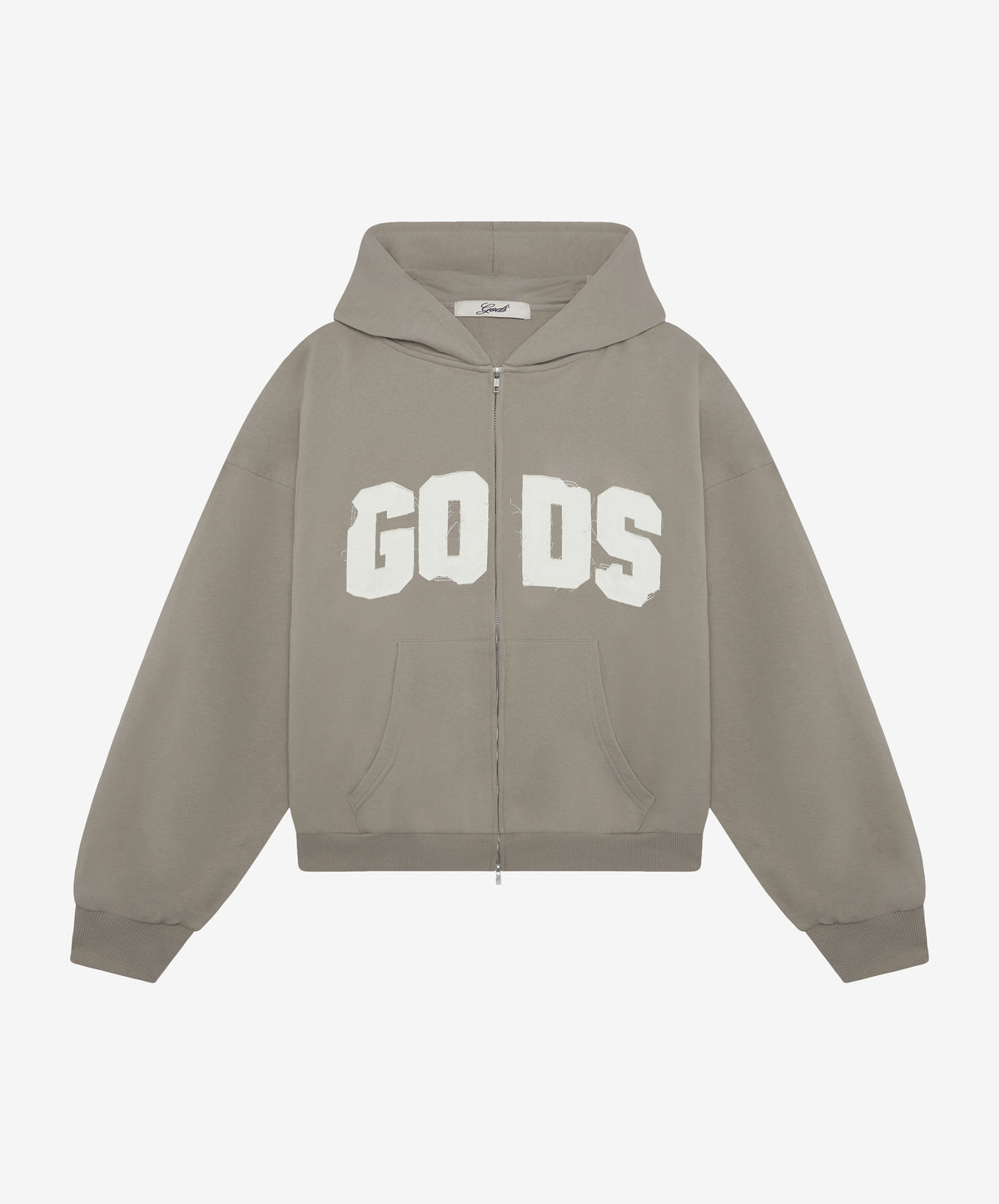 Gods Distressed Zipper Grey