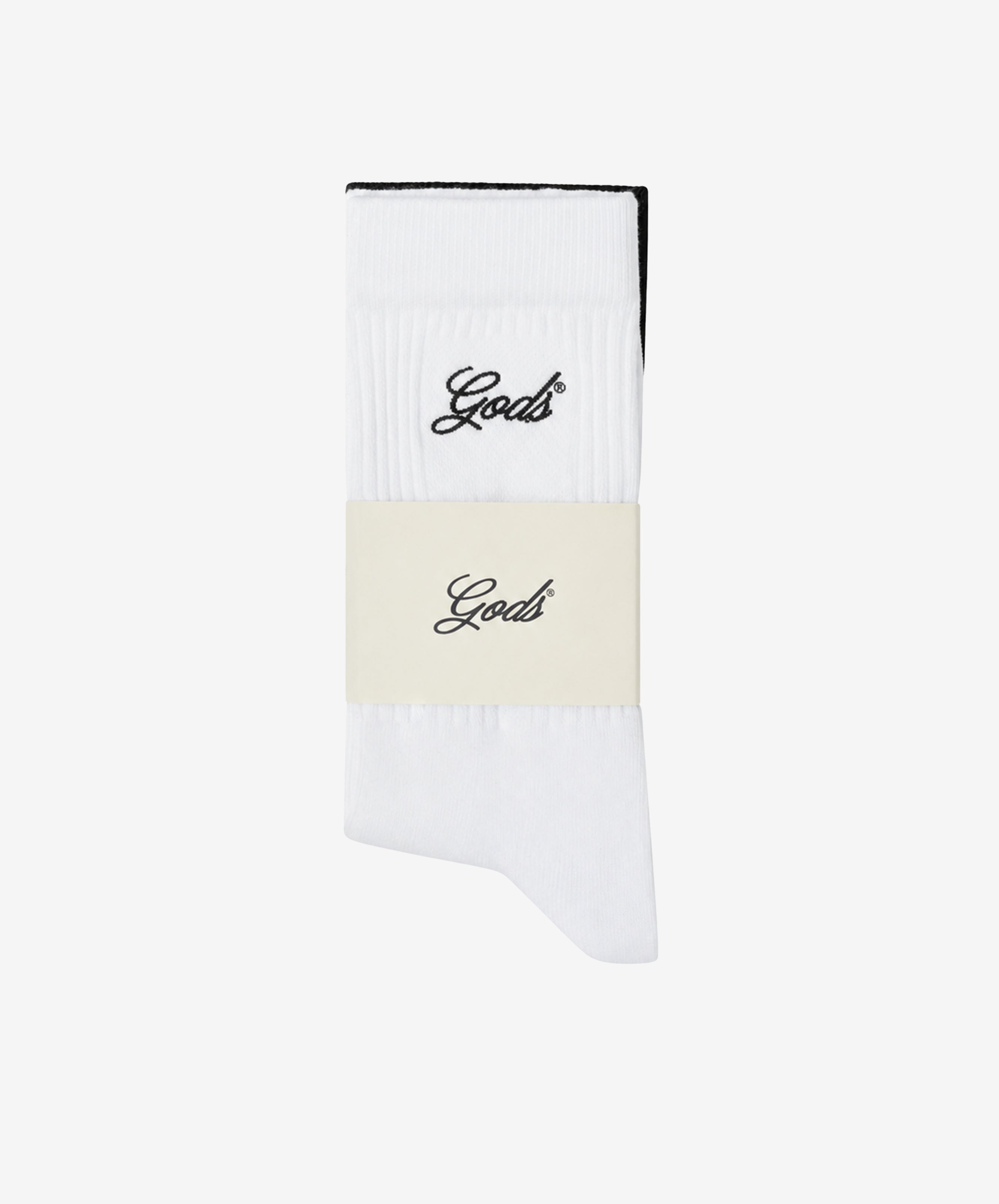 GODS SCRIPT SOCKS 2 PACK BW