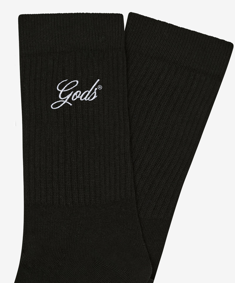 GODS SCRIPT SOCKS 2 PACK BW