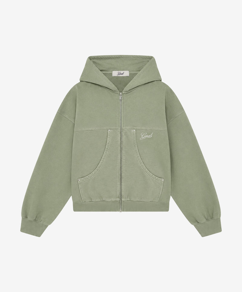 Big Pocket Zipper Green