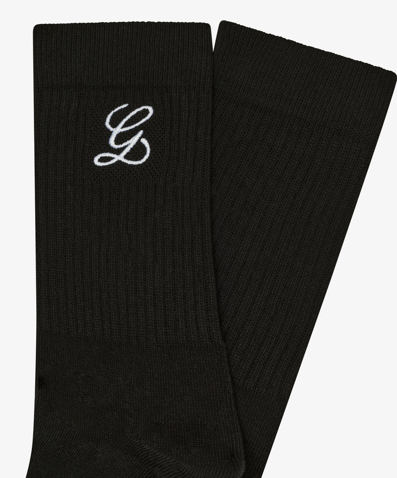G LOGO SOCKS 2 PACK BW