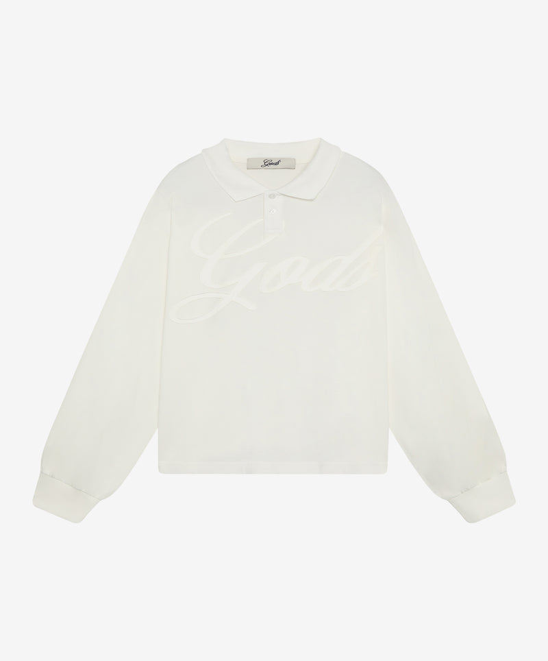 Gods Polo Longsleeve White