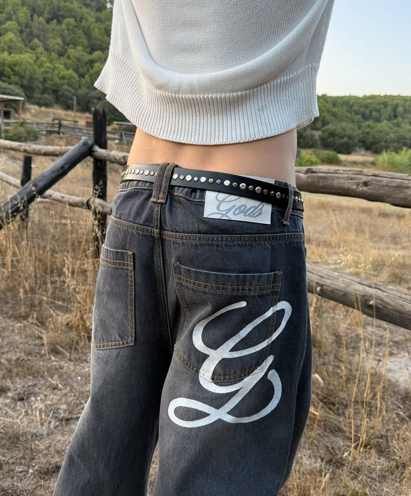 Regular Baggy Jeans Black