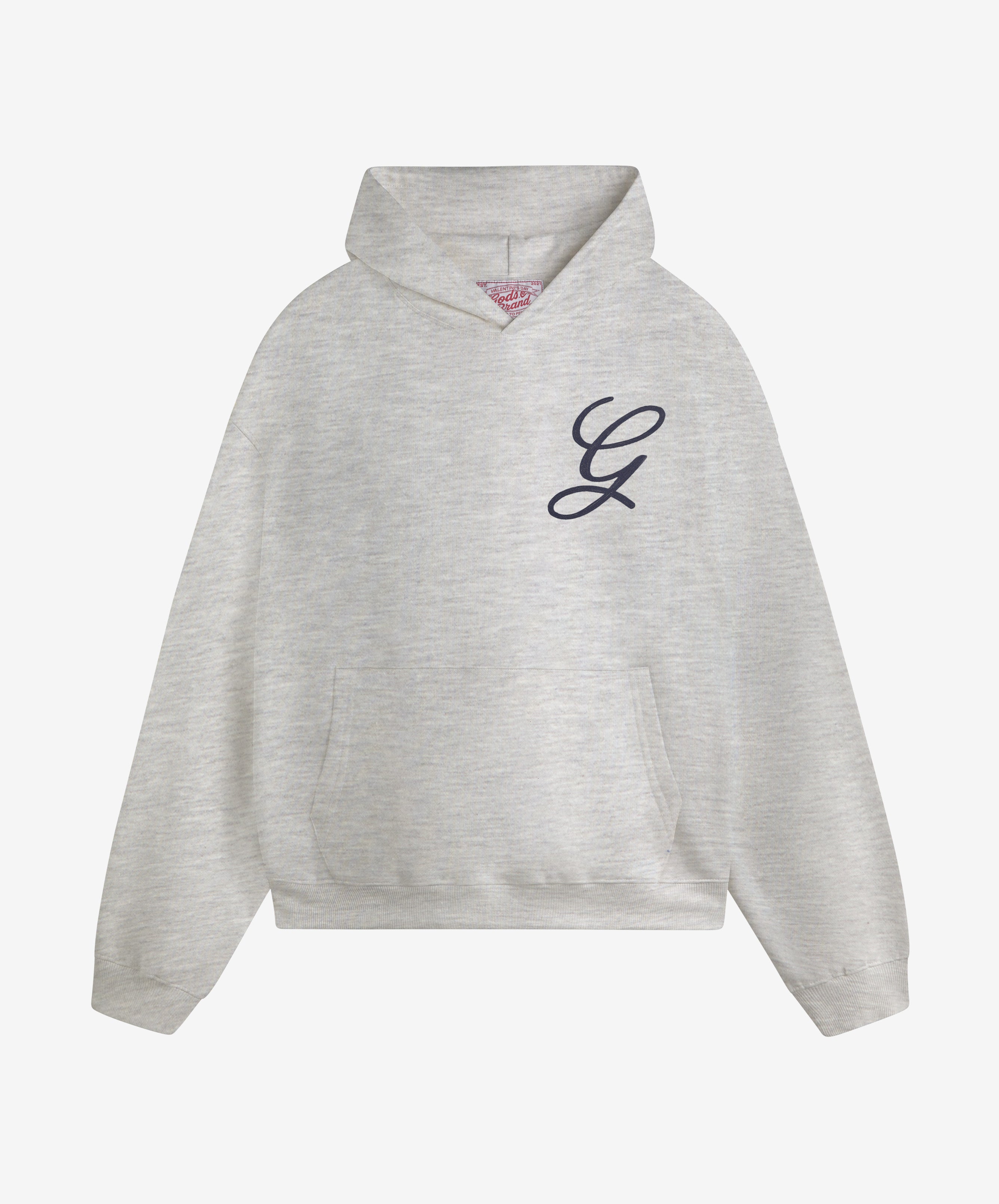 Love Script Hoodie Light Grey
