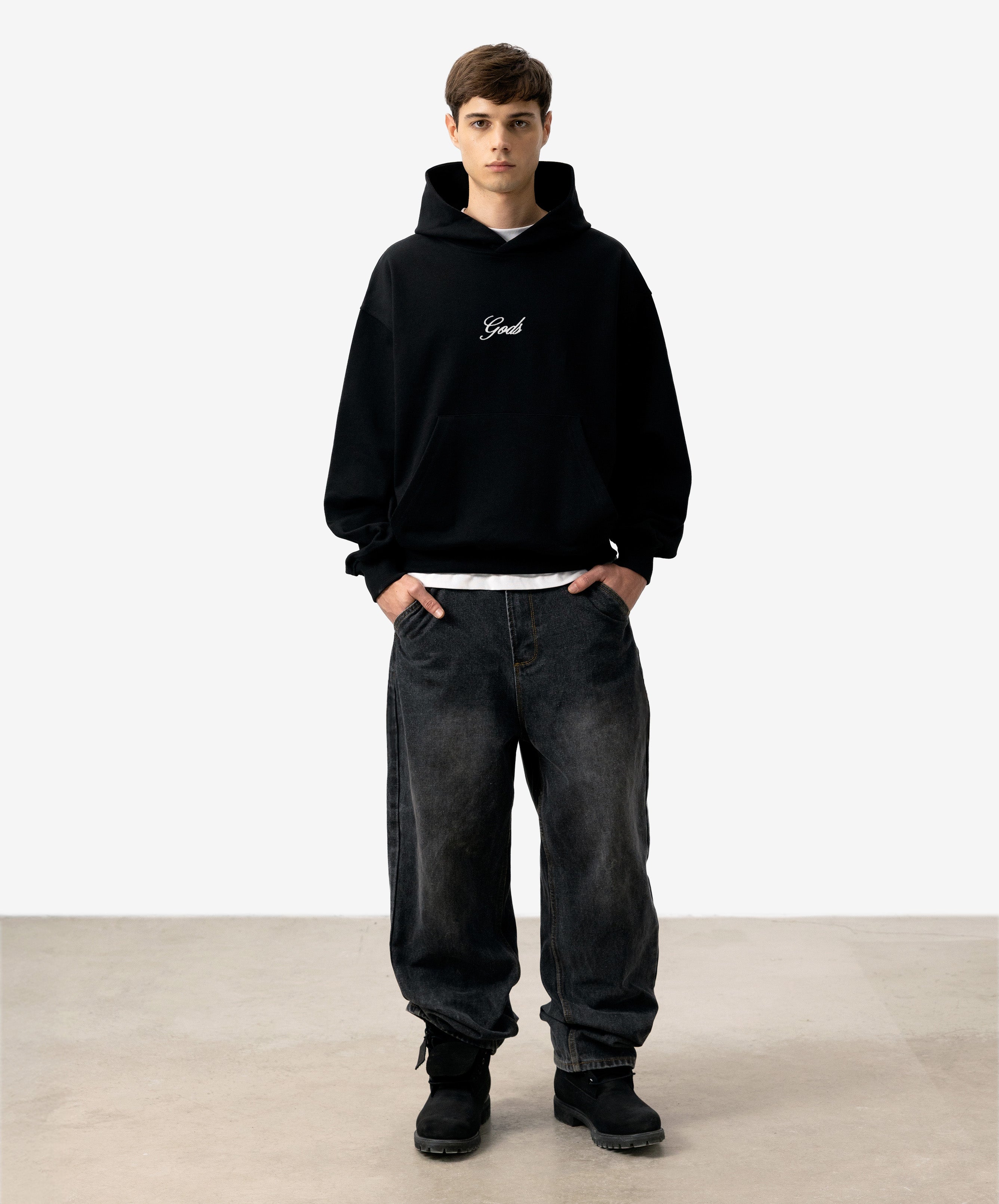 Iced Heart Hoodie Black