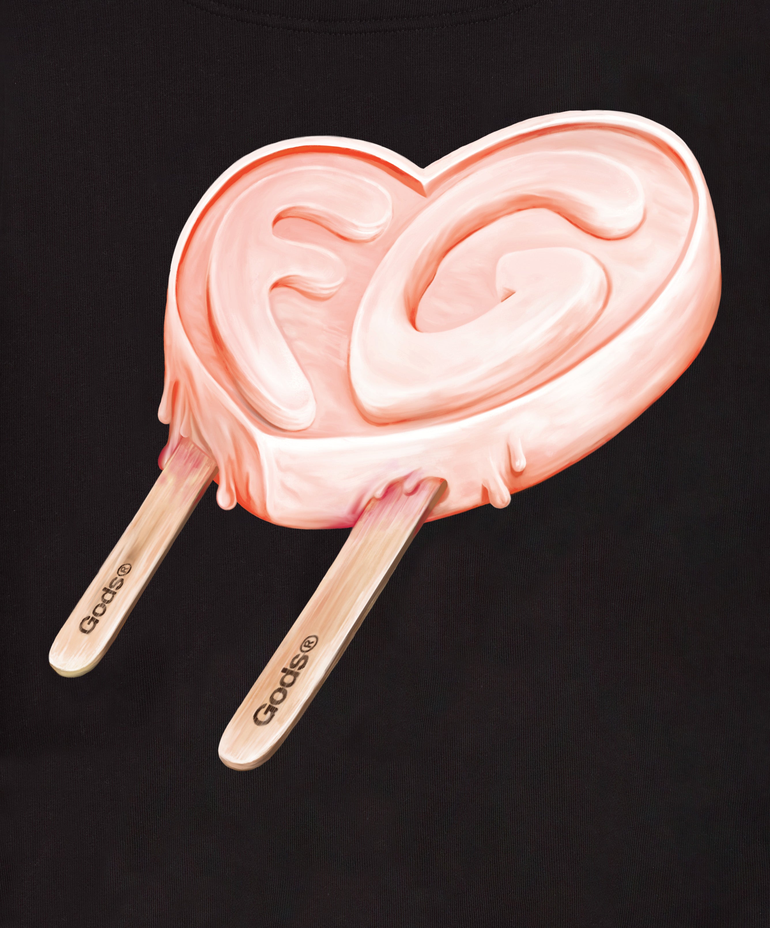 Iced Heart Hoodie Black