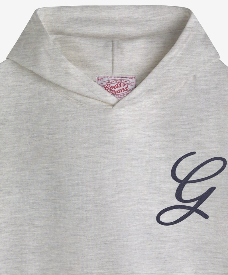 Love Script Hoodie Light Grey