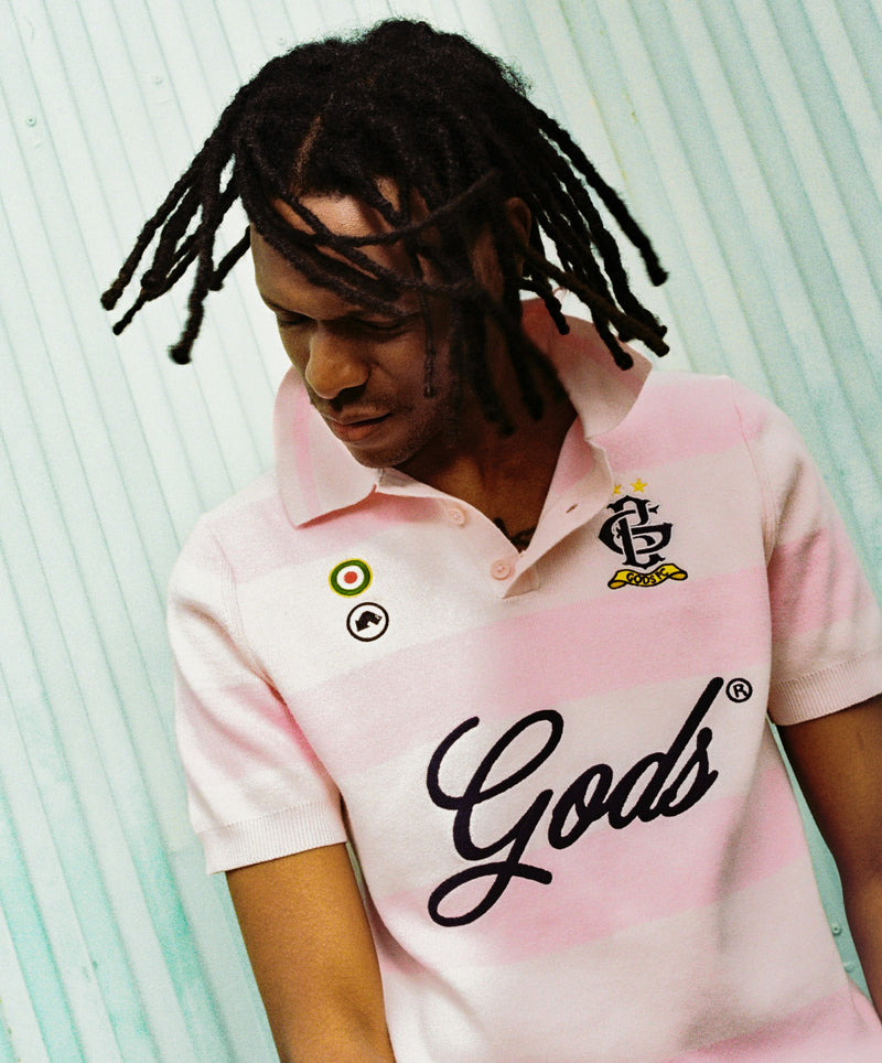 Striped Polo Rose