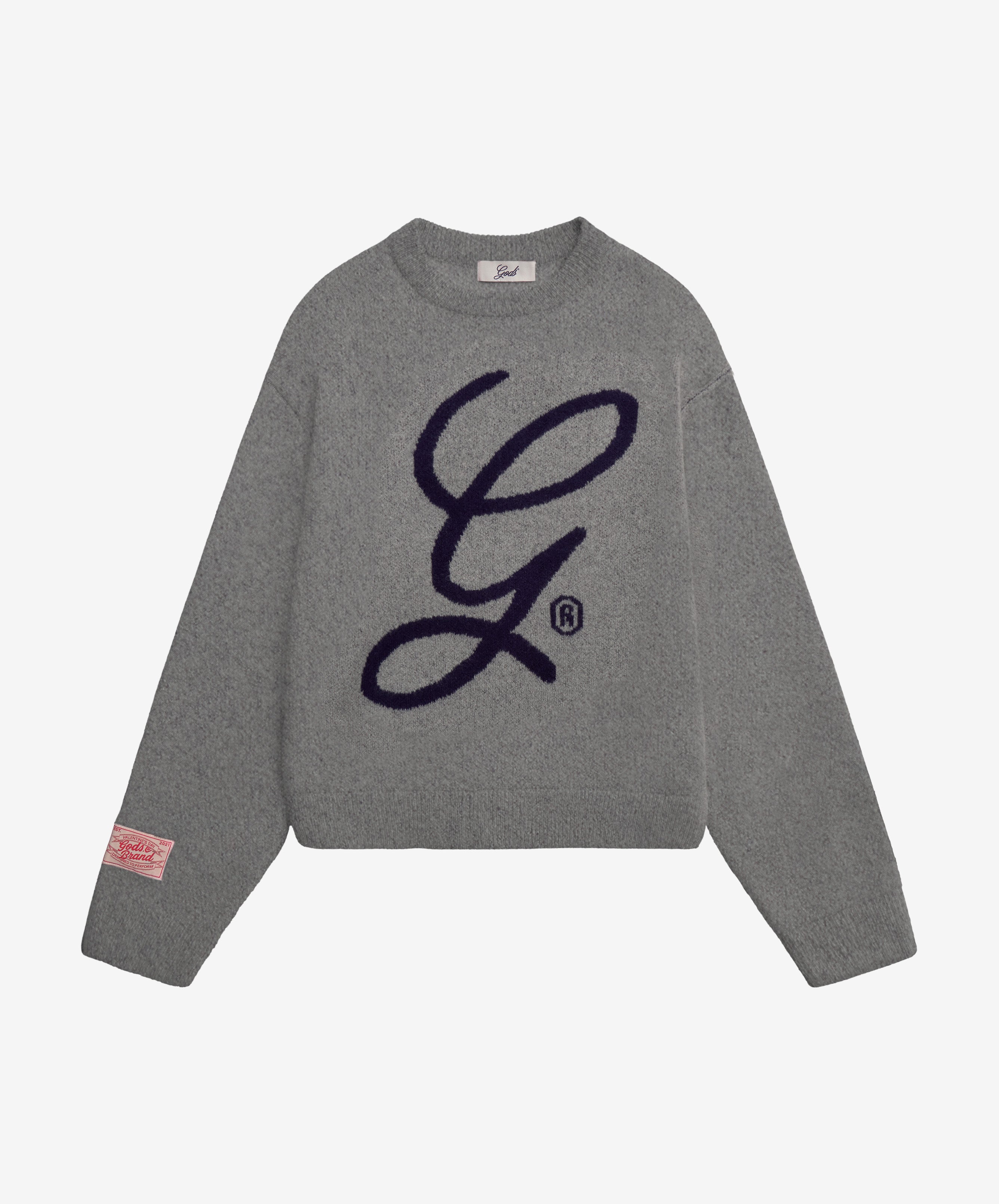 G'S Knitted Sweater Light Grey