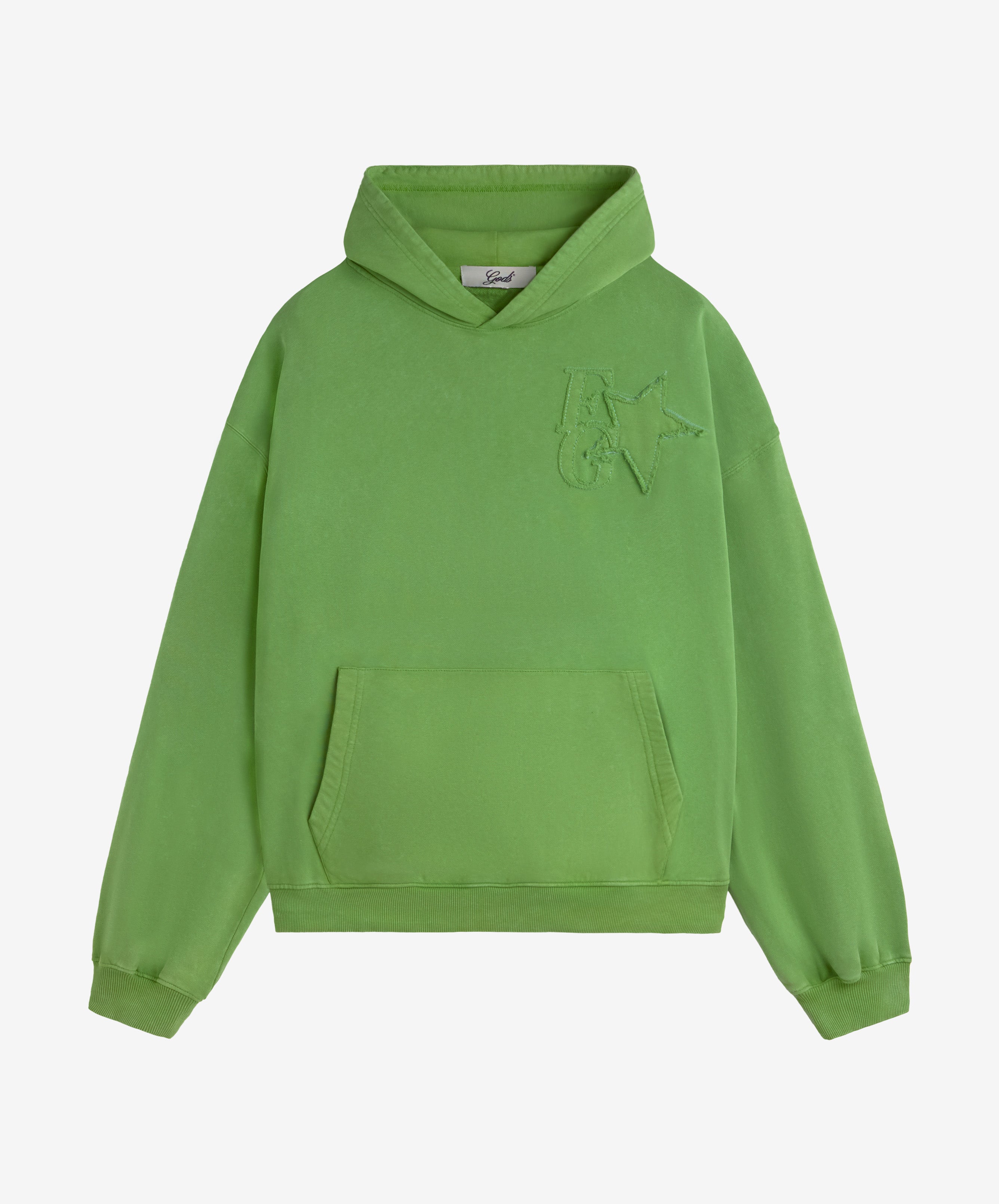 Star Washed Hoodie Green
