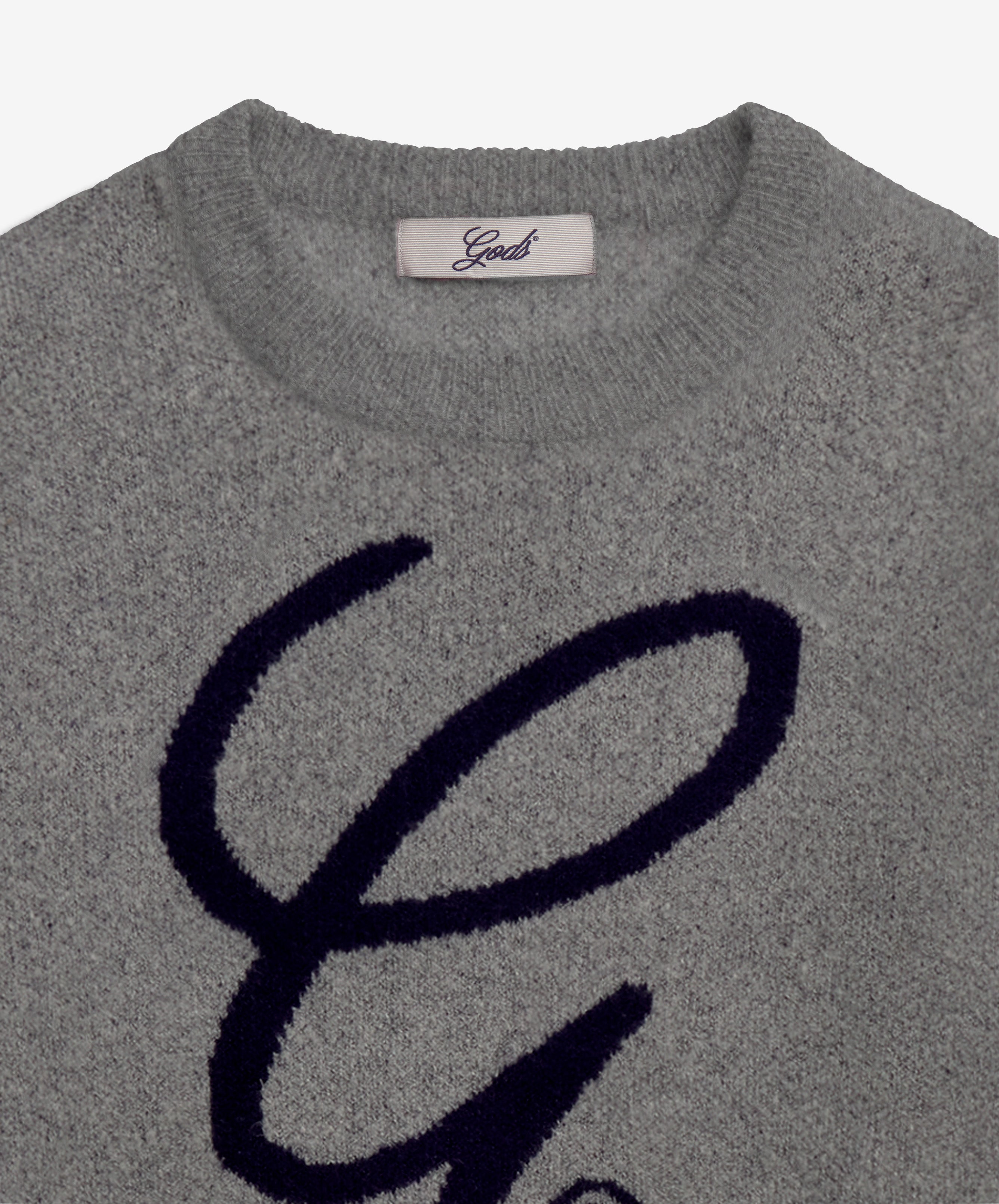G'S Knitted Sweater Light Grey