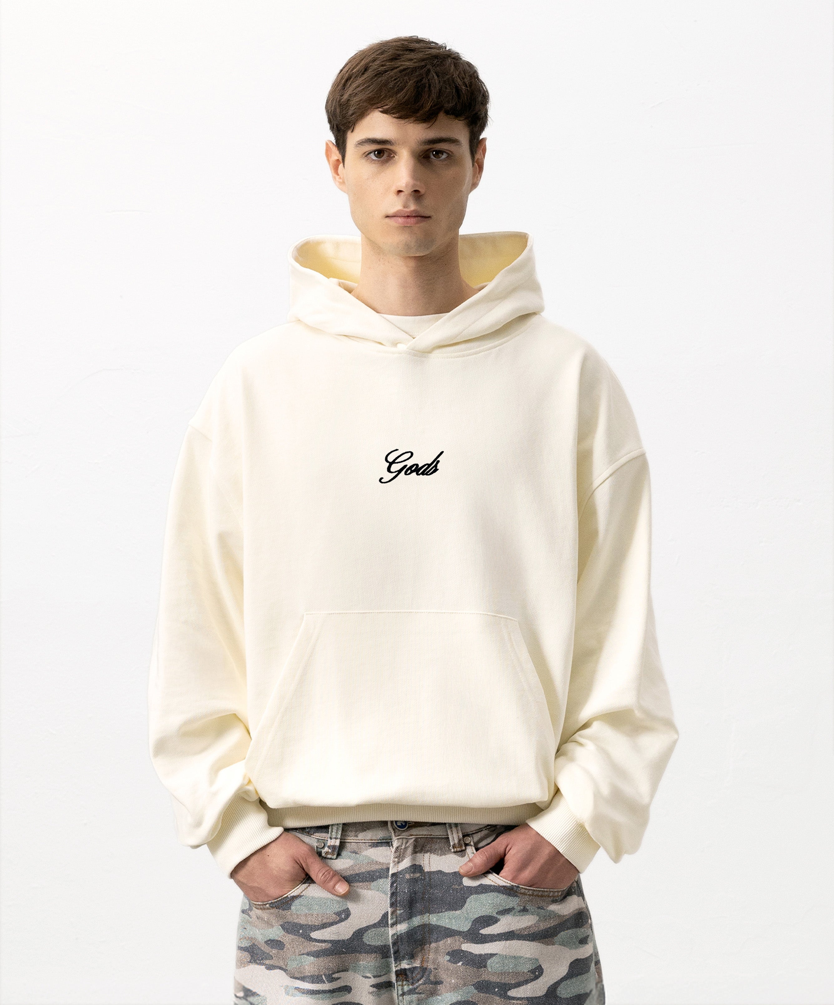 Iced Heart Hoodie Cream