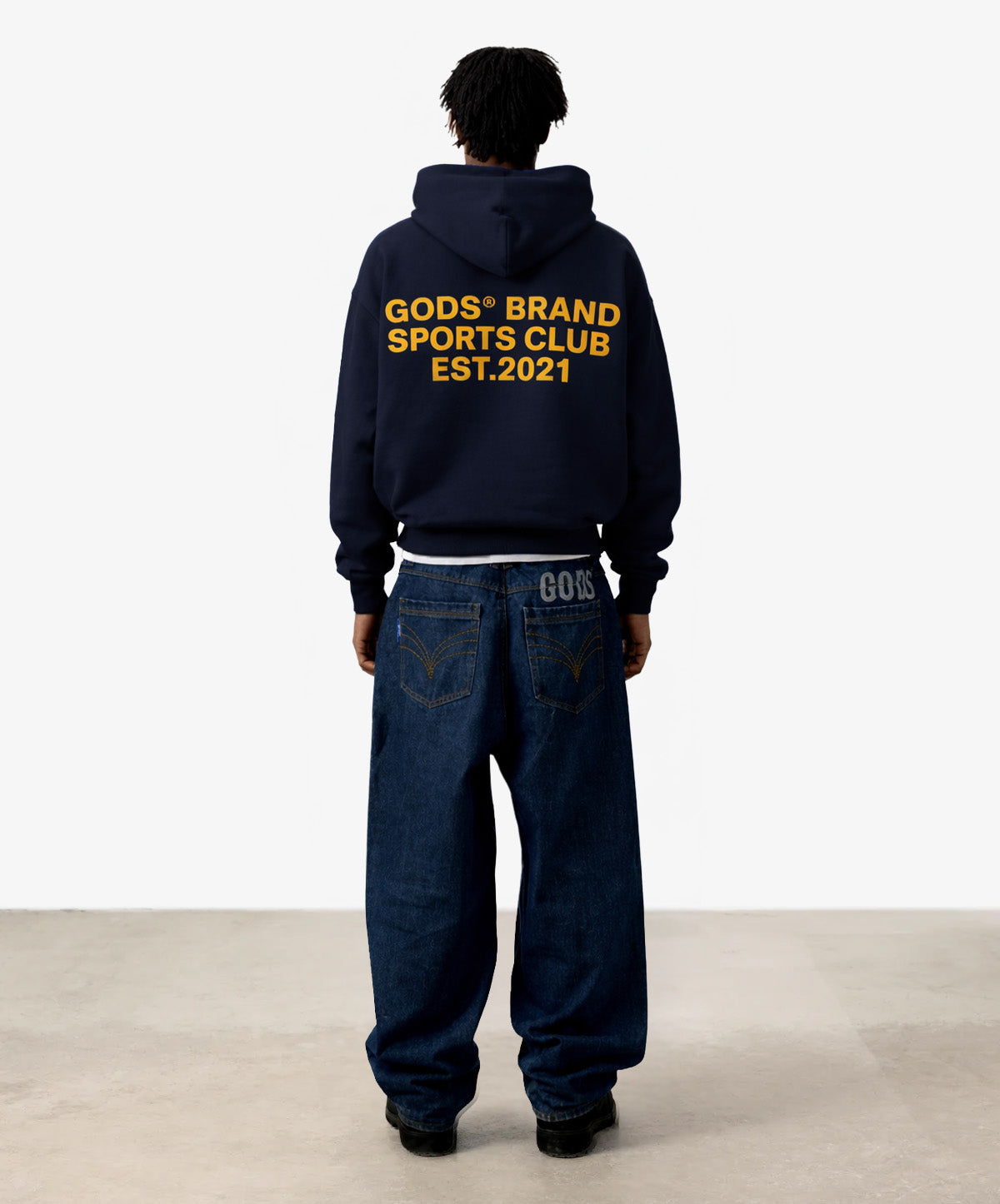 Gods® Brand Sports Club Hoodie Navy