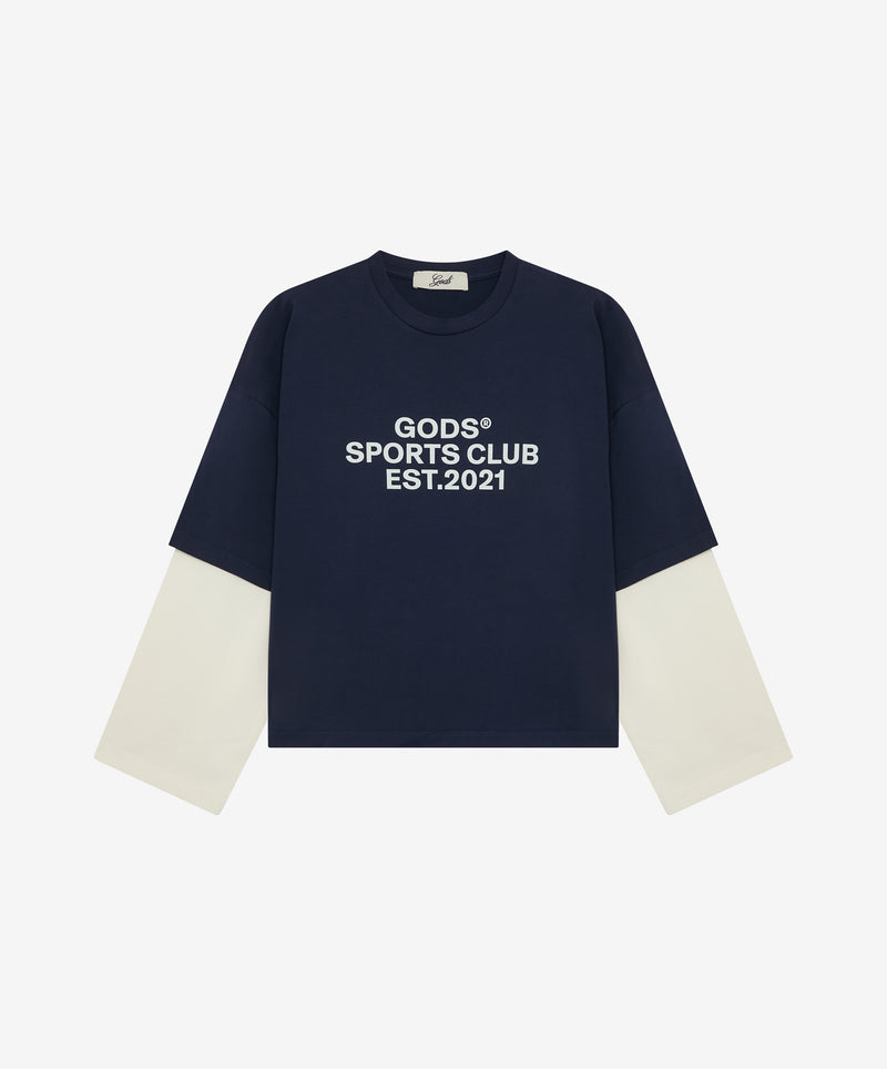 Sports Club Double Sleeve Navy