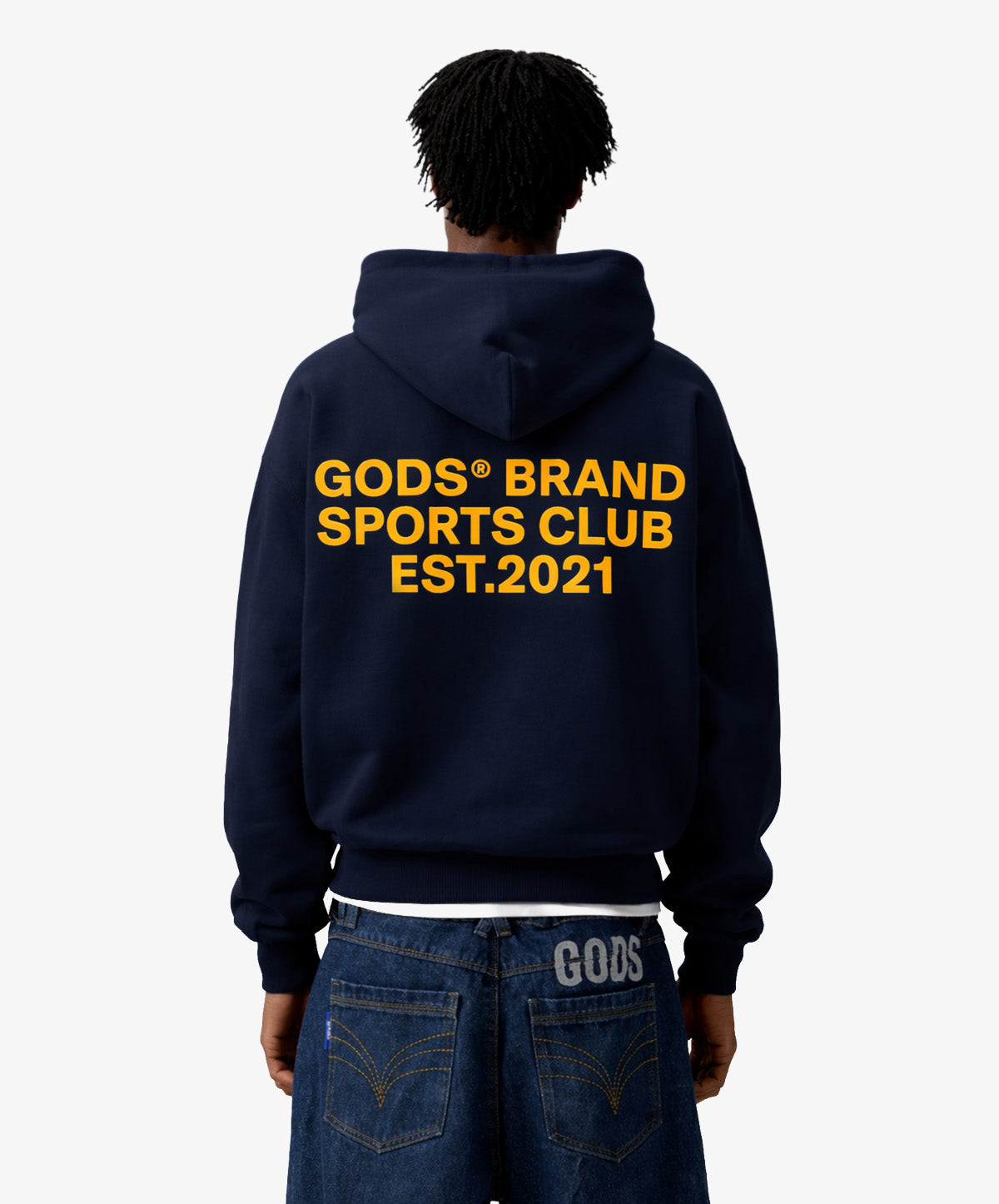 Gods® Brand Sports Club Hoodie Navy