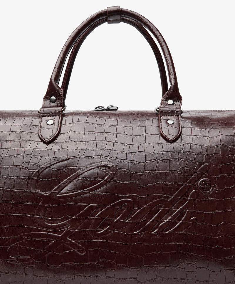 Duffel Leather Bag Crocodile