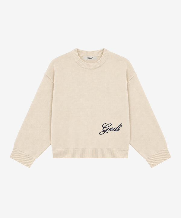 Handwritten Knitted Sweater Sand