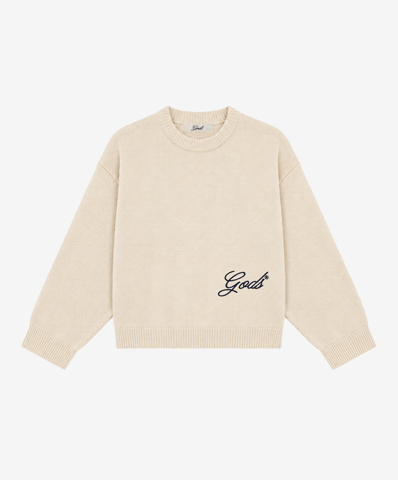 Handwritten Knitted Sweater Sand