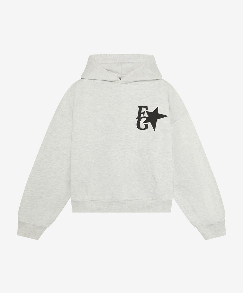 Gods Star Hoodie Grey Melange