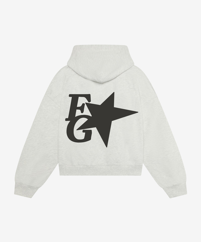 Gods Star Hoodie Grey Melange