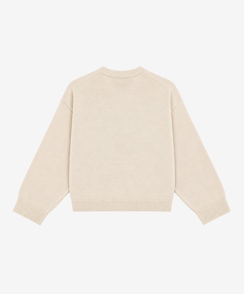 Handwritten Knitted Sweater Sand