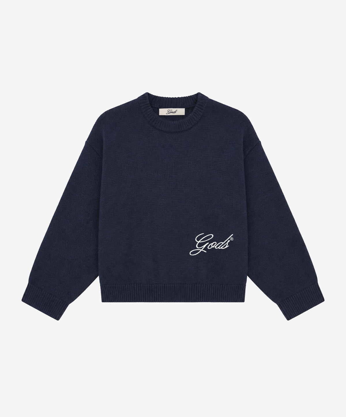 Handwritten Knitted Sweater Navy