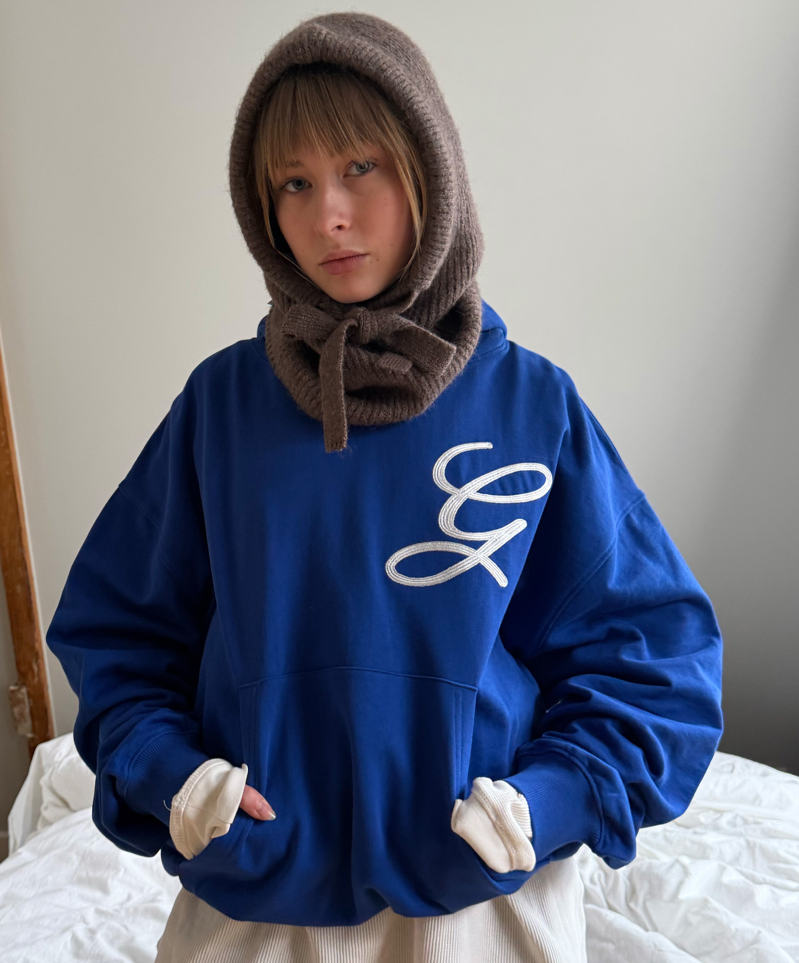 Love Script Hoodie Blue
