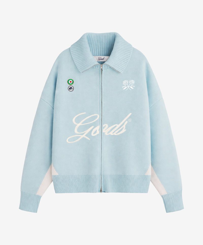 Gods Knitted Zipper Blue
