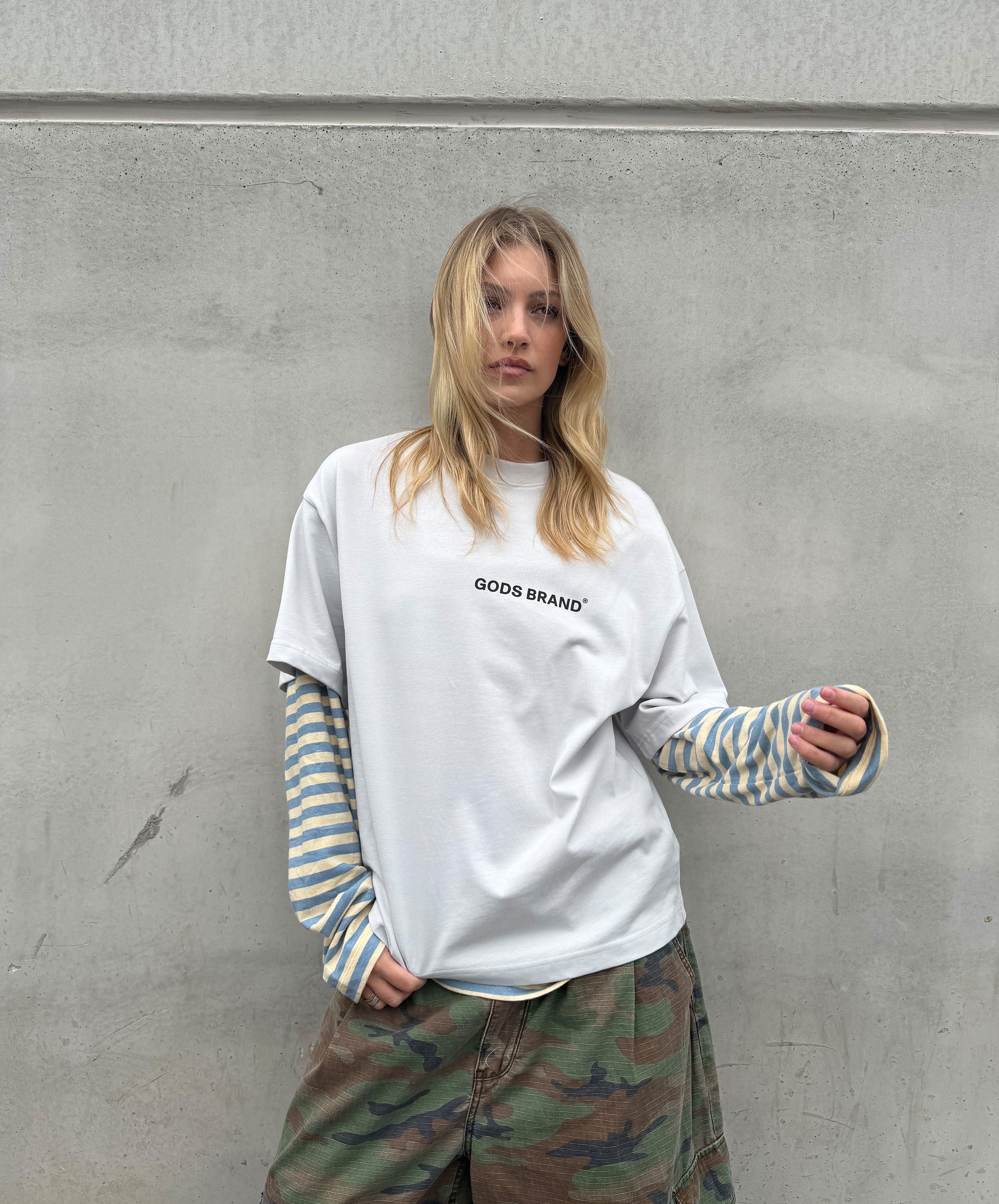 Performance Boxy Tee Light Grey