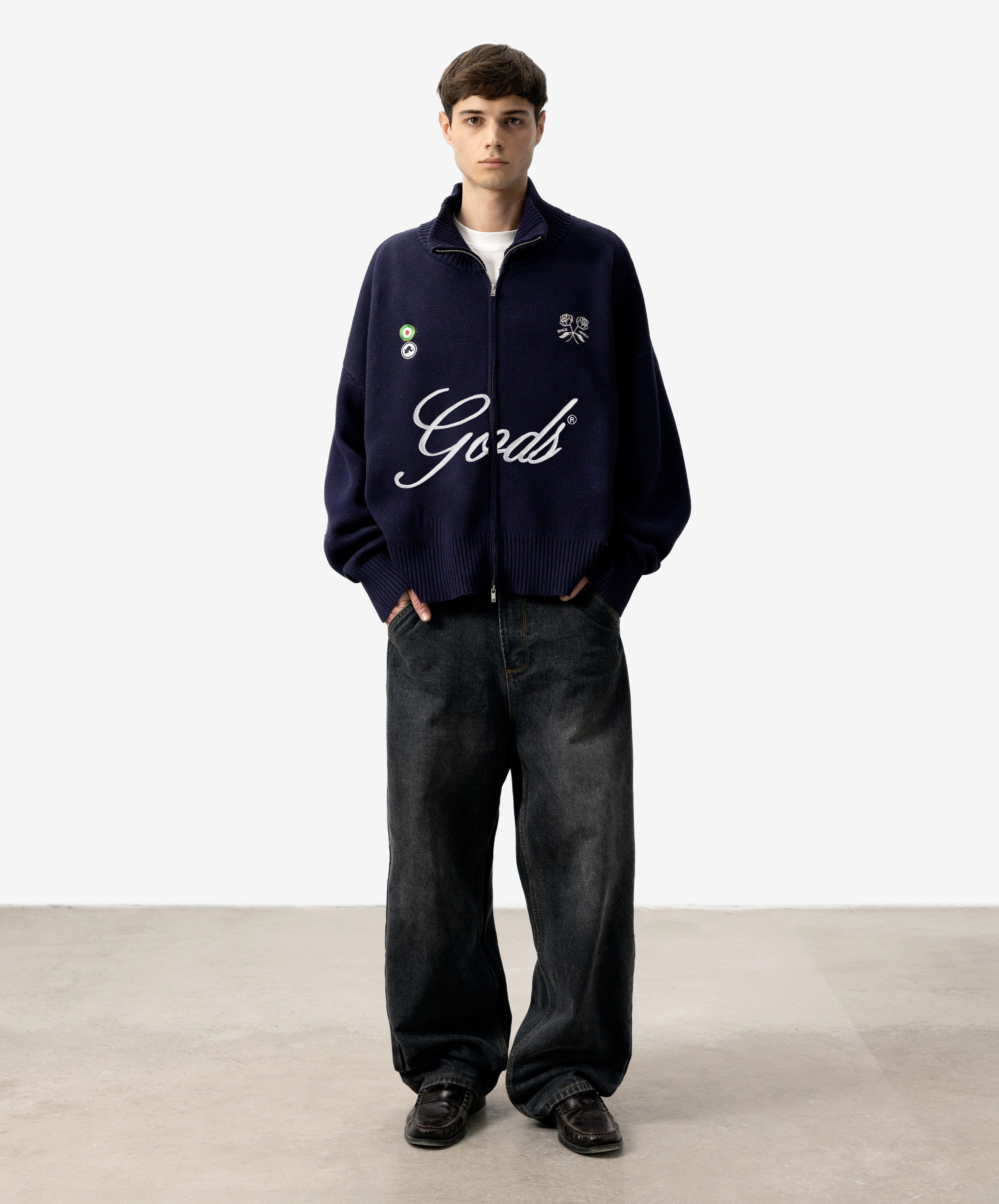 Gods FC Knitted Zipper Navy