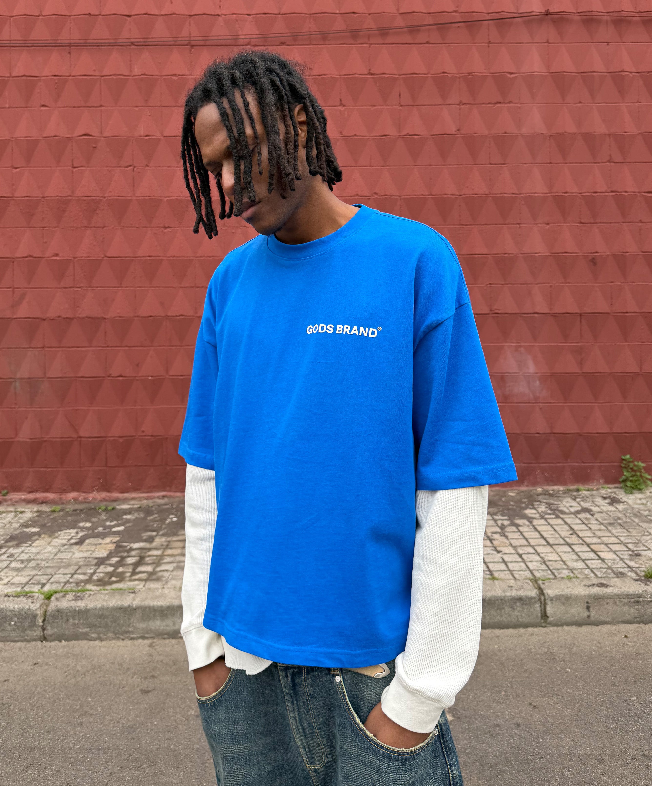 Performance Boxy Tee Blue
