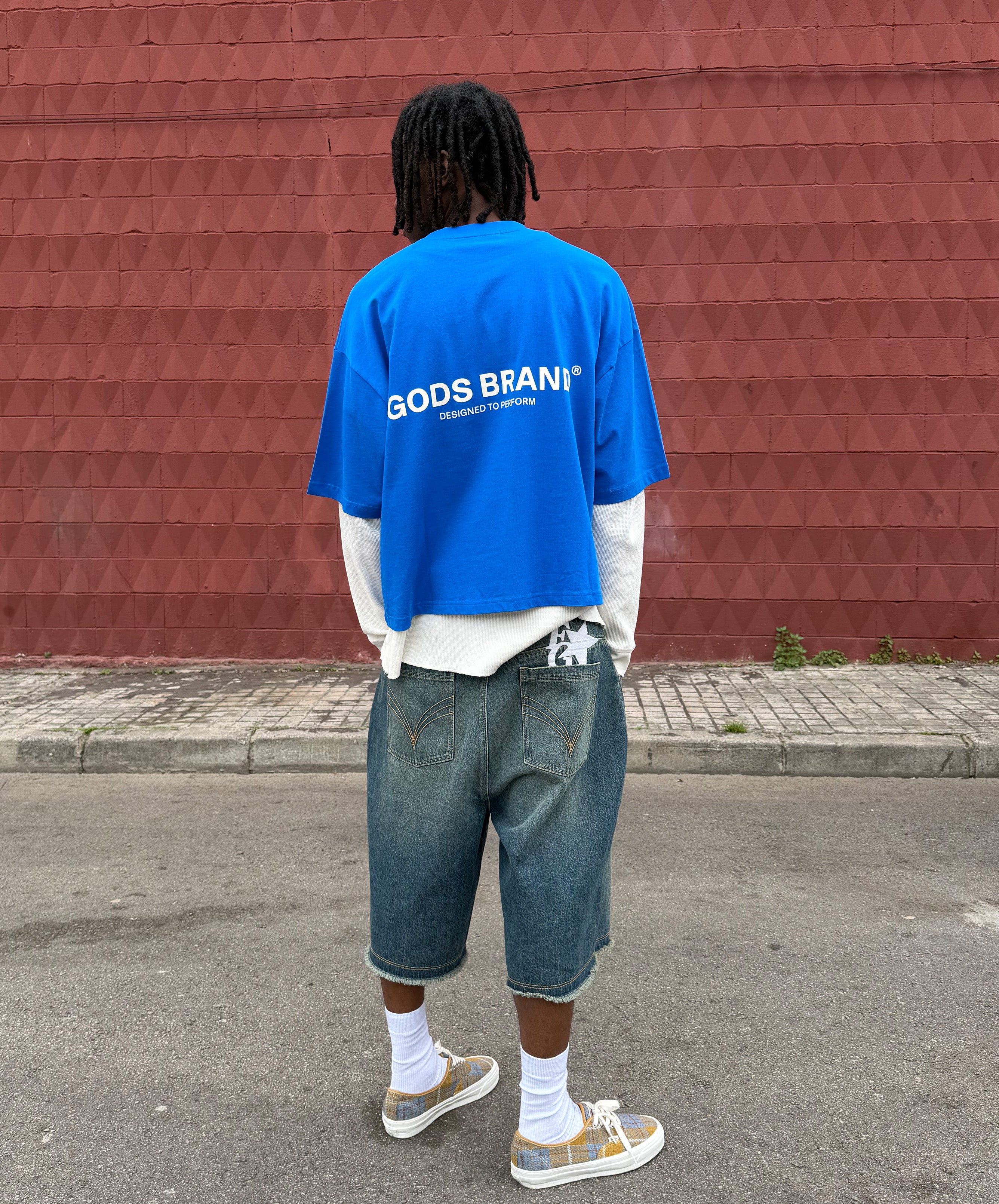 Performance Boxy Tee Blue