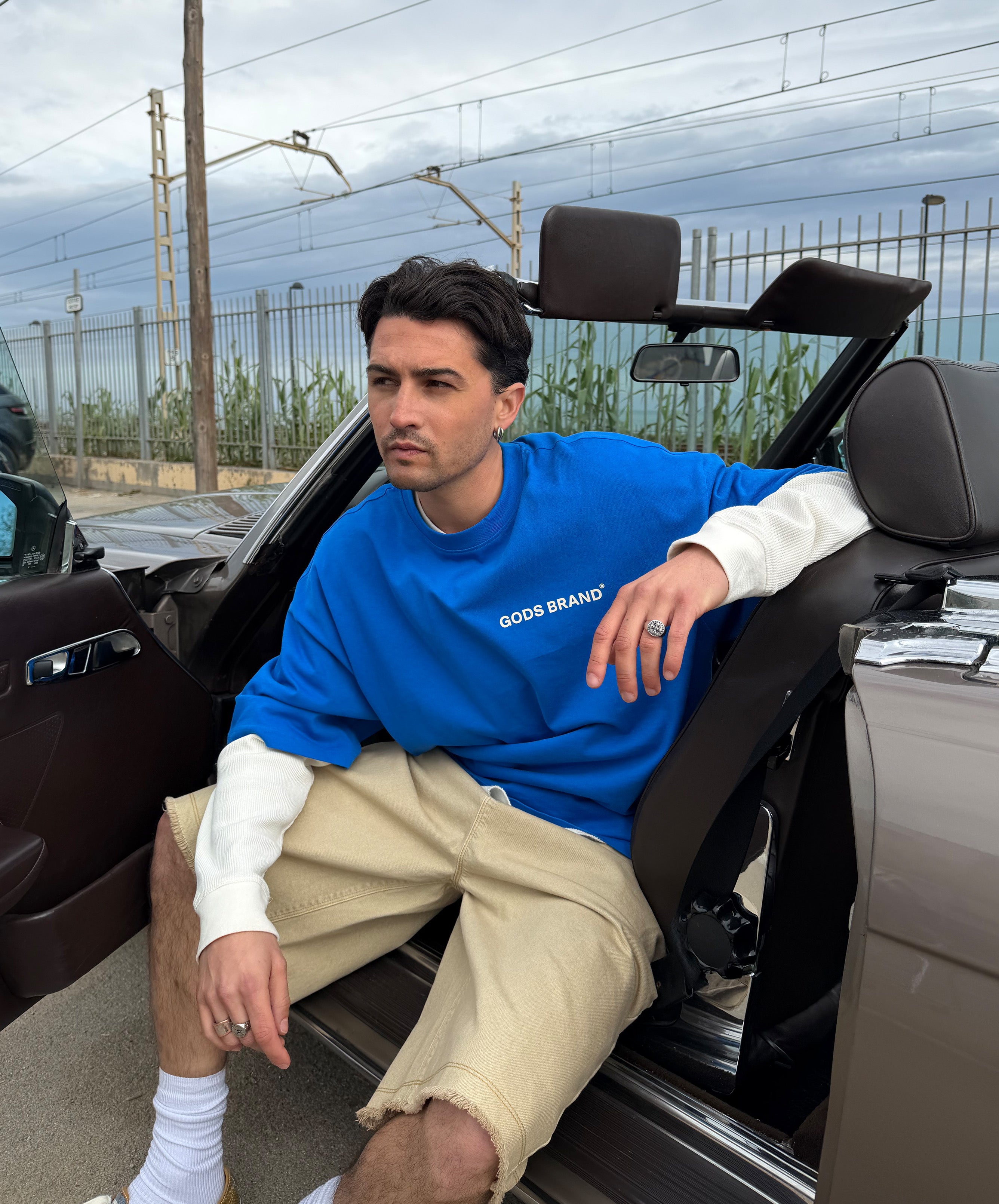 Performance Boxy Tee Blue