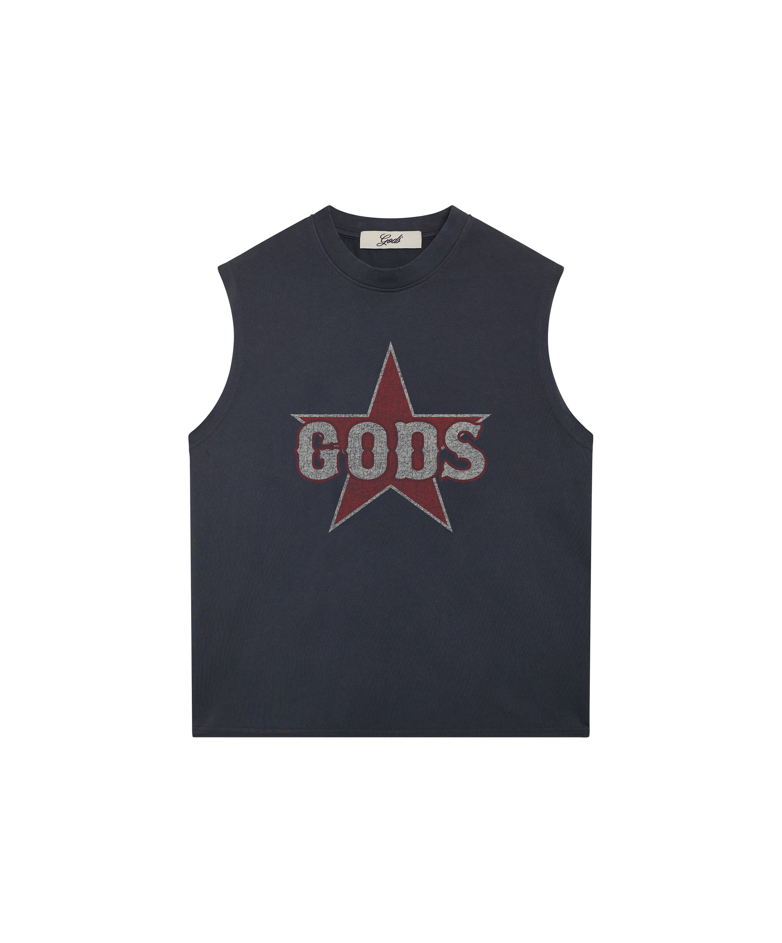 Star Sleeveless Tee Dark Grey