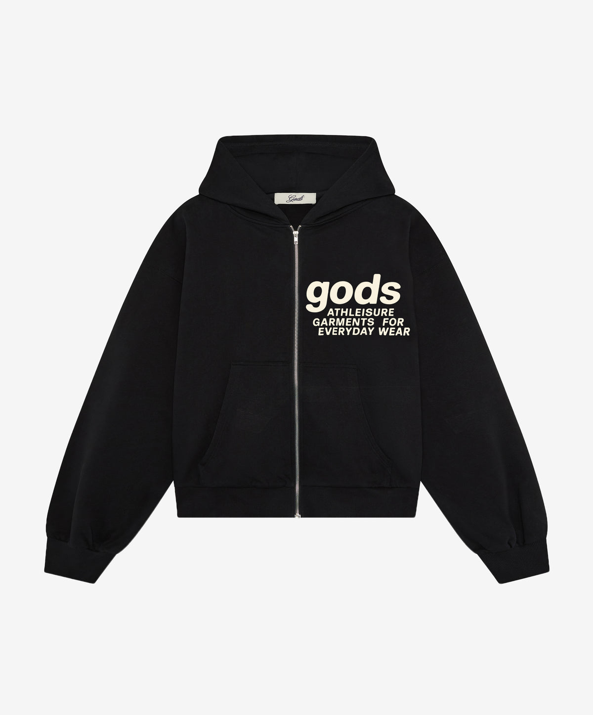 Puffy Athleisure Zipper Black