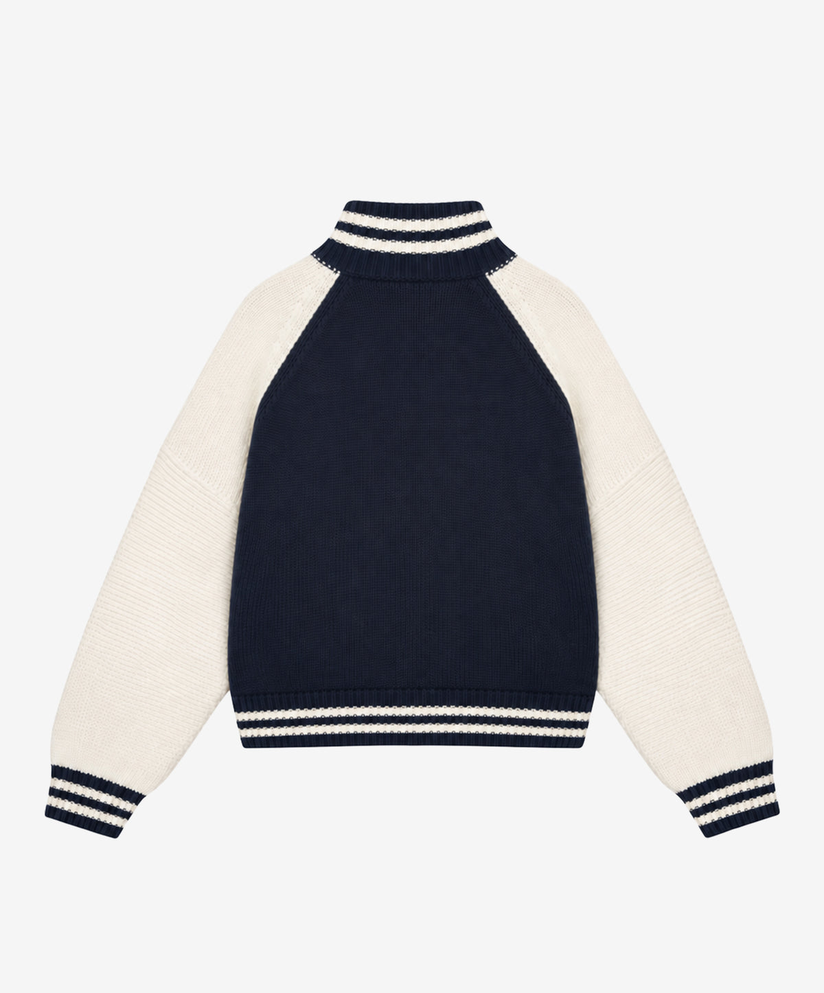 Varsity Knitted Jacket Navy