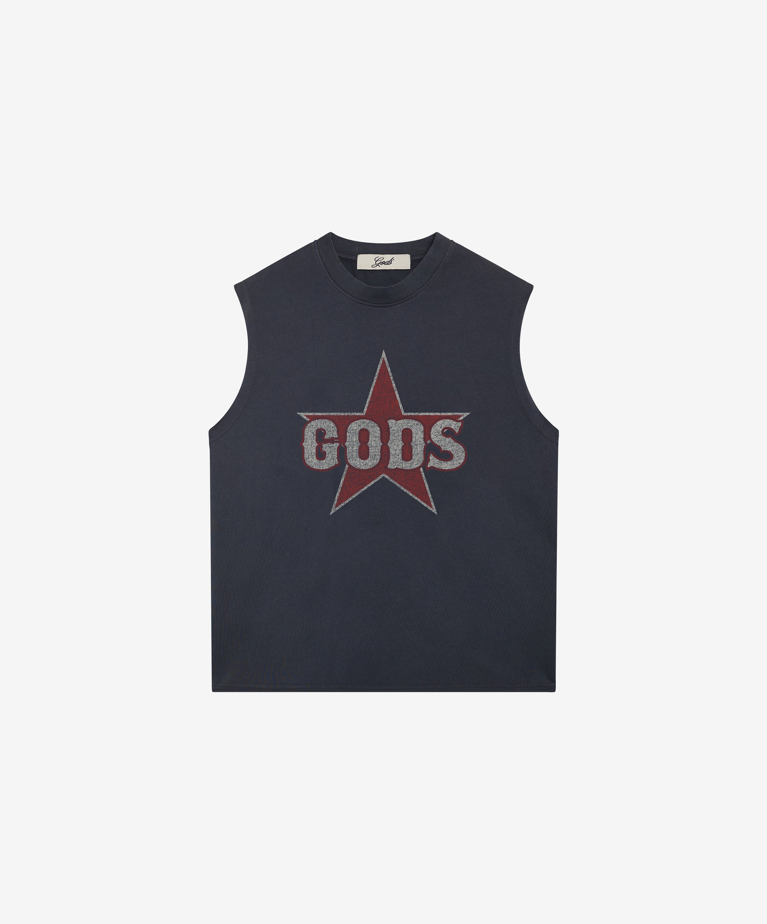 Star Sleeveless Tee Dark Grey