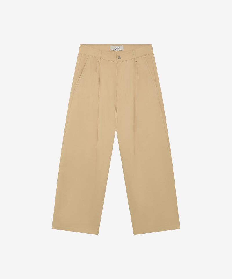 Pleat Plant Pants Beige