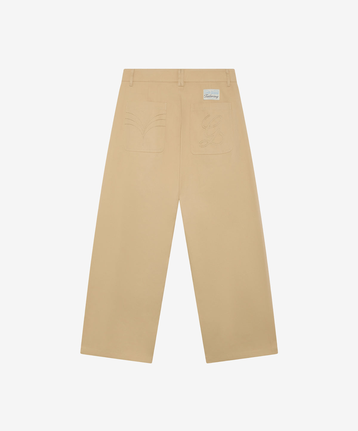 Pleat Plant Pants Beige
