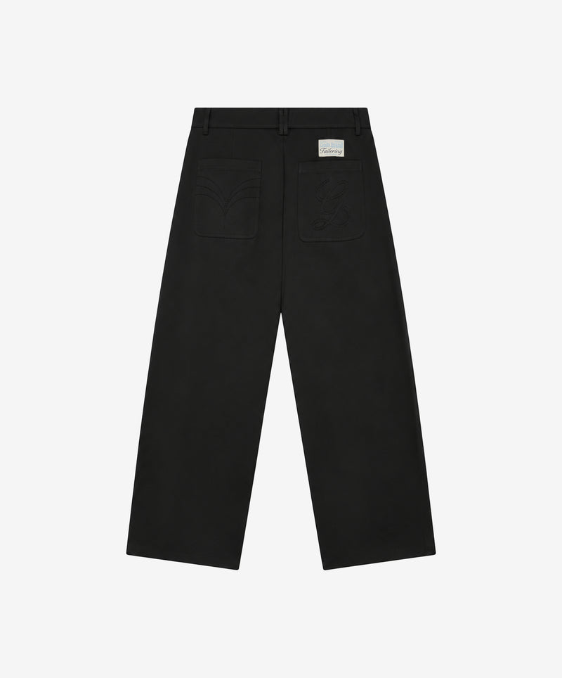 Pleat Plant Pants Black
